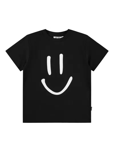 Molo Kids' Roxo T-shirt In Black