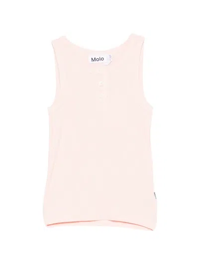 Molo Kids' Rozinda Ribbed Top In Pink