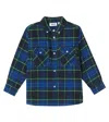 Molo Rozzy Checked Cotton Flannel Shirt In Blue
