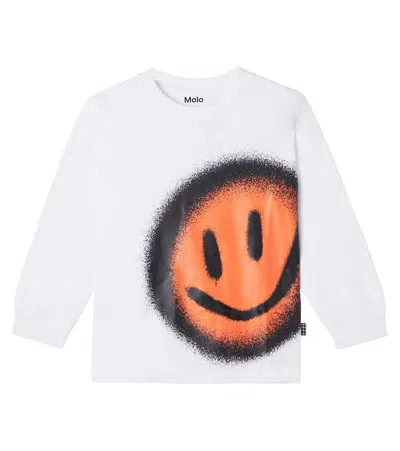 Molo Kids' Rube Printed Cotton Jersey T-shirt In White
