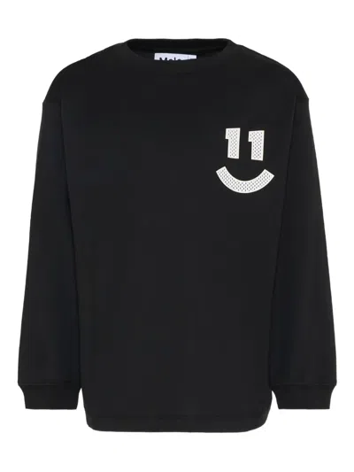 Molo Kids' Rube Smiley-print T-shirt In Black