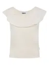 Molo Ruffle-detailing T-shirt In Neutrals