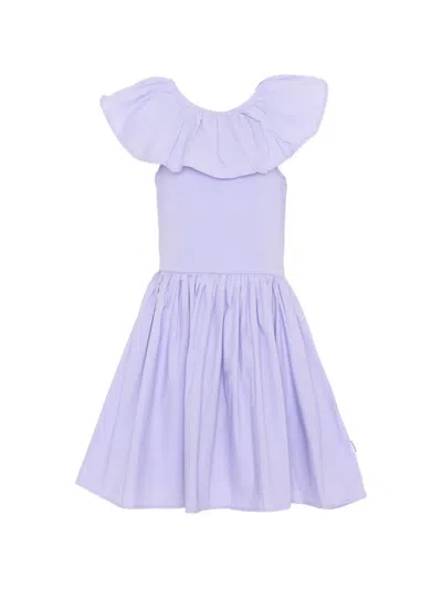 Molo Kids' Ruffled Dress In Purple