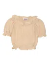 Molo Beige Top For Girl In Neutrals