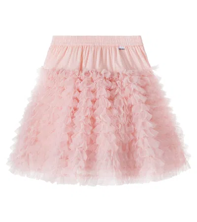 Molo Kids' Ruffled Tulle Skirt In Pink