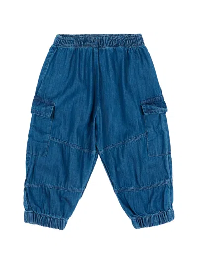 Molo Babies' Elasticated-waist Jeans In Blue