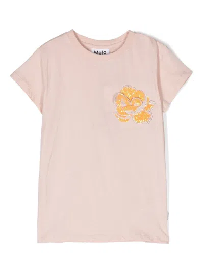 Molo Teen Girls Pink Cotton T-shirt