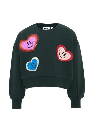 Molo Sequin-embellished Sweatshirt In Blue