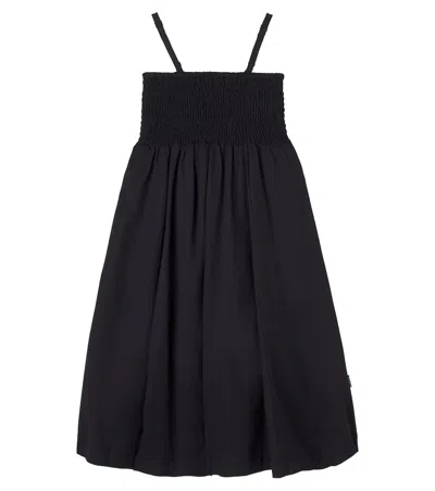 Molo Kids' Shirred Dress In Blue