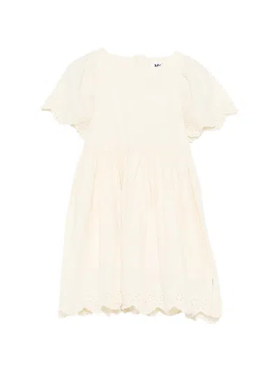 Molo Kids' Short-sleeve Dress In Neutral