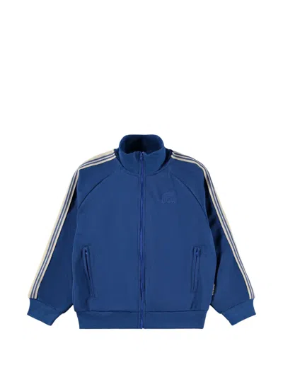 Molo Kids' Side-stripe Track Jacket In Blue