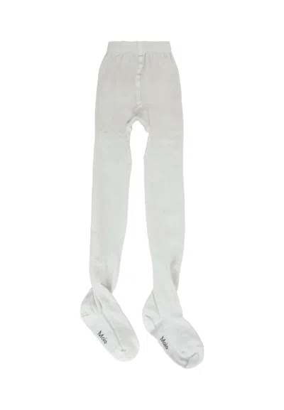 Molo Kids' Silver Tights For Girl With Lurex