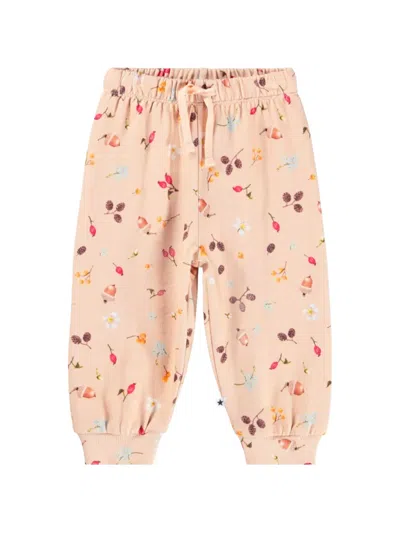 Molo Babies' Simeon Floral Trousers In Neutral