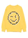 Molo Smiley-print Sweatshirt In Yellow