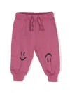 Molo Smiley-print Tapered Trousers In Pink
