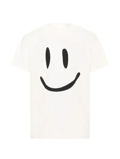 Molo Kids' Smiley-print T-shirt In Neutral