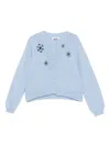 Molo Snowflake Embellished Ginny Cardigan In Blue