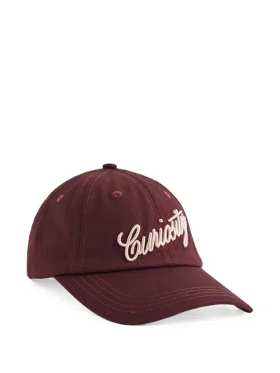 Molo Kids' Steel Embroidered Baseball Cap In Red