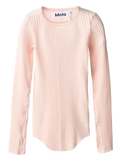 Molo Kids' Stretch-cotton T-shirt In Pink