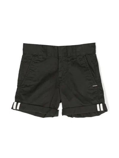 Molo Kids' Stripe Detail Chino Shorts In Black