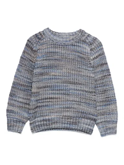Molo Kids' Striped Crew-neck Knit In Multi