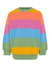 Molo Striped Crew-neck Sweatshirt In Multi