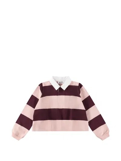 Molo Kids' Striped Rugby Shirt In Multi