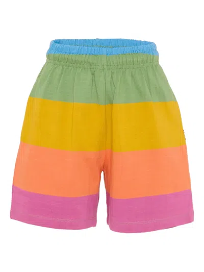 Molo Kids' Striped Shorts In Yellow