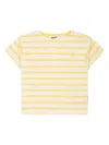 Molo Ivory T-shirt For Babykids With Smiley In Yellow