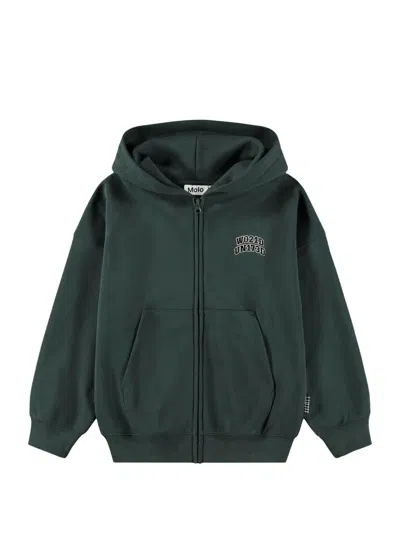 Molo Kids' Sweatshirt Zip-up "marley" In Green