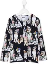 Molo T-shirt Rose Snow Dogs In Blu