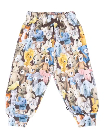 Molo Babies' Teddy-print Joggers In Multi