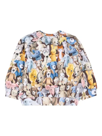 Molo Babies' Tedy-print Sweatshirt In Multi