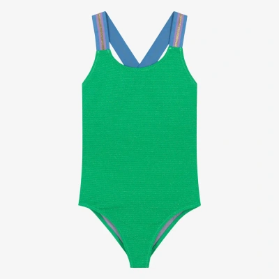 Molo Teen Girls Green Lurex Swimsuit (upf50+)