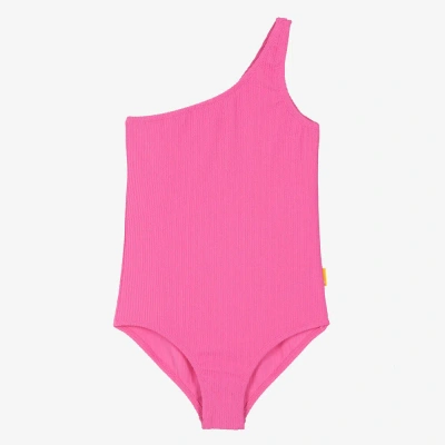 Molo Teen Girls Pink Asymmetric Swimsuit (upf 50+)
