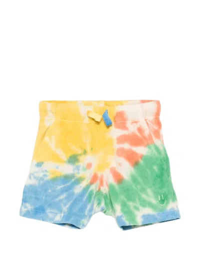 Molo Babies' Tie-dye Drawstring Shorts In Yellow