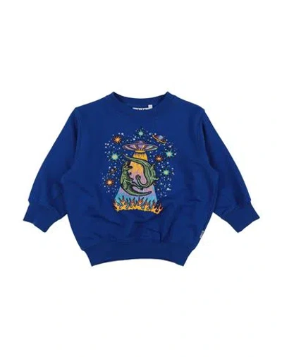 Molo Babies'  Toddler Boy Sweatshirt Blue Size 7 Cotton, Polyester