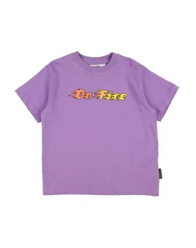 Molo Babies'  Toddler Boy T-shirt Purple Size 7 Cotton