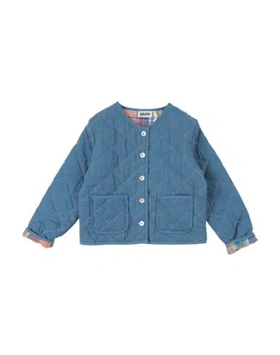 Molo Babies'  Toddler Girl Jacket Blue Size 7 Organic Cotton