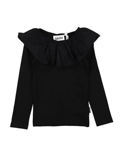 Molo Babies'  Toddler Girl Top Black Size 3 Organic Cotton, Elastane