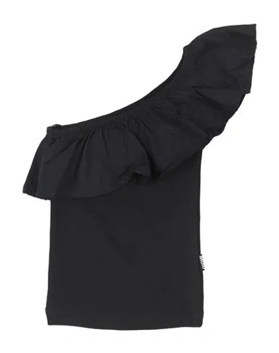 Molo Babies'  Toddler Girl Top Black Size 3 Organic Cotton, Elastane In Blue