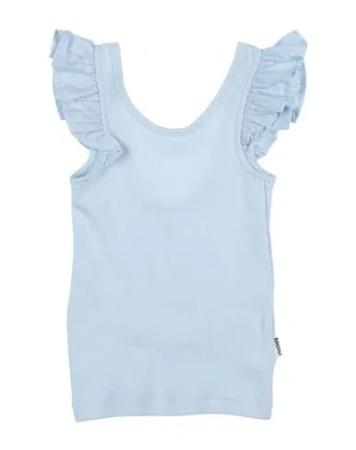 Molo Babies'  Toddler Girl Top Light Blue Size 7 Organic Cotton, Elastane