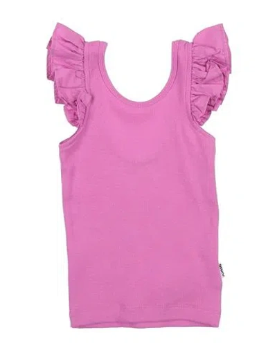 Molo Babies'  Toddler Girl Top Mauve Size 7 Organic Cotton, Elastane In Purple