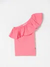 Molo Rebecca Ruffle-trim One Shoulder Top In Pink