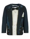 Molo Tuxedo-print Long-sleeve Sweatshirt In Blue