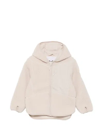 Molo Kids' Uberto Hooded Fleece Jacket In Neutrals