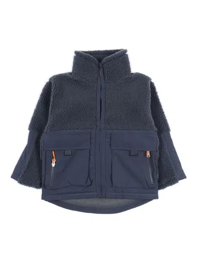 Molo Kids' "utha" Fleece Jacket In Blue