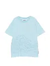 Molo Wave-embroidered T-shirt In Blue