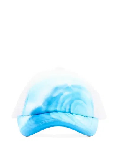 Molo Kids' Wave-print Baseball Cap In Blue