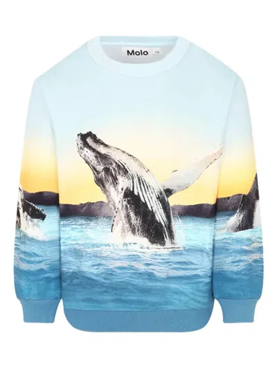 MOLO WHALE-PRINT SWEATSHIRT